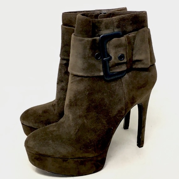 VIA SPIGA SUEDE LEATHER  PLATFORM ANKLE BOOTS - Picture 11 of 11